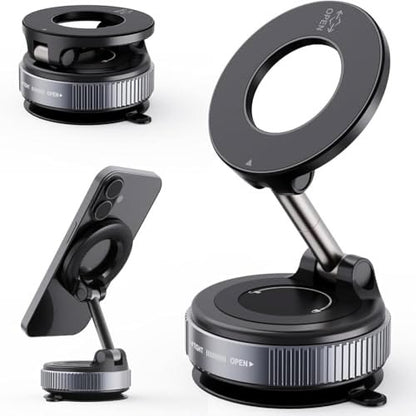 52mm Magnetic CPL Phone Camera Filter with Foldable Adjustable Mount – Anti-Glare Polarizing Lens for Smartphone Photography